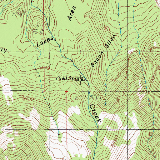 Topographic Map of Cold Spring, UT