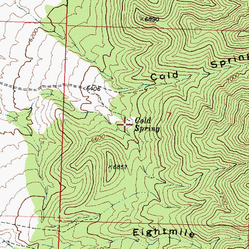 Topographic Map of Cold Spring, UT