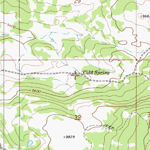 Topographic Map of Cold Spring, UT