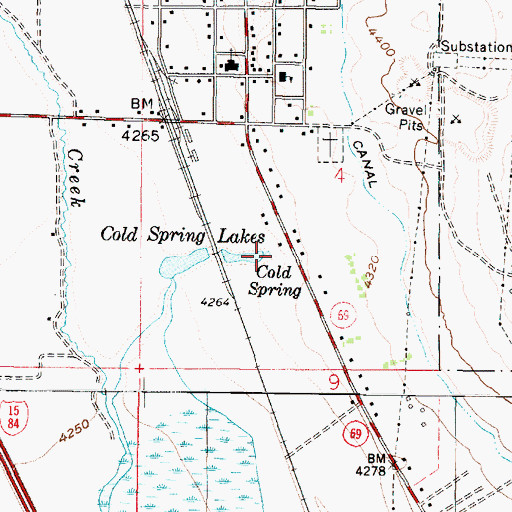 Topographic Map of Cold Spring, UT