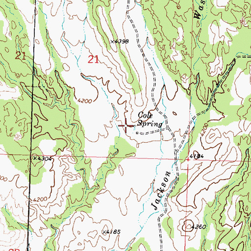 Topographic Map of Cole Spring, UT