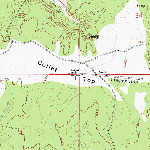 Topographic Map of Collet Top, UT