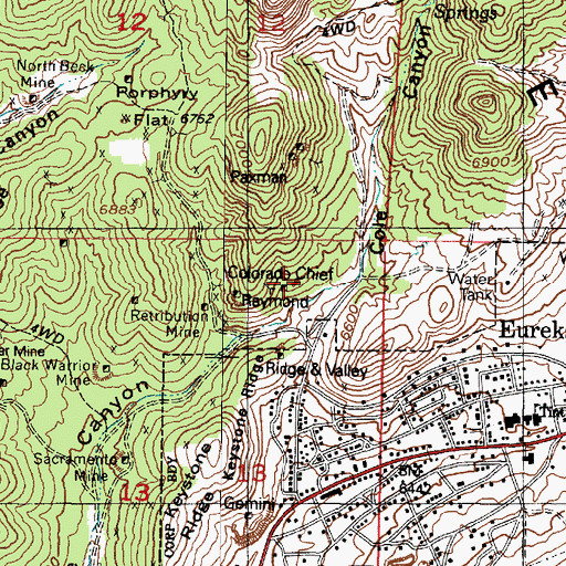 Topographic Map of Colorado Chief, UT