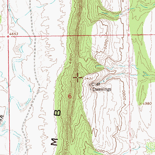 Topographic Map of Comb Ridge, UT