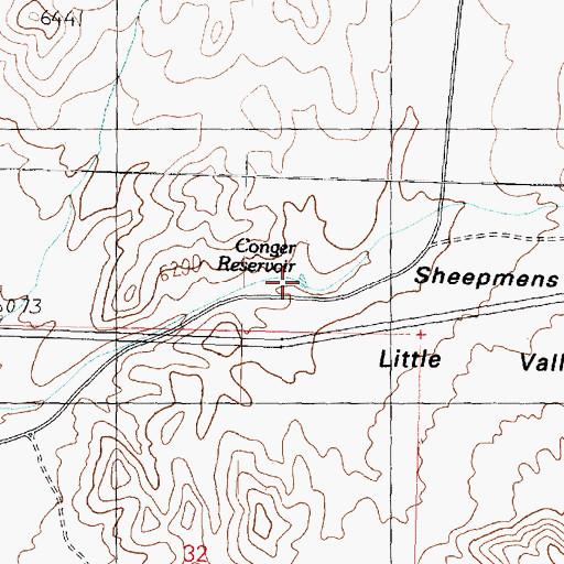 Topographic Map of Conger Reservoir, UT