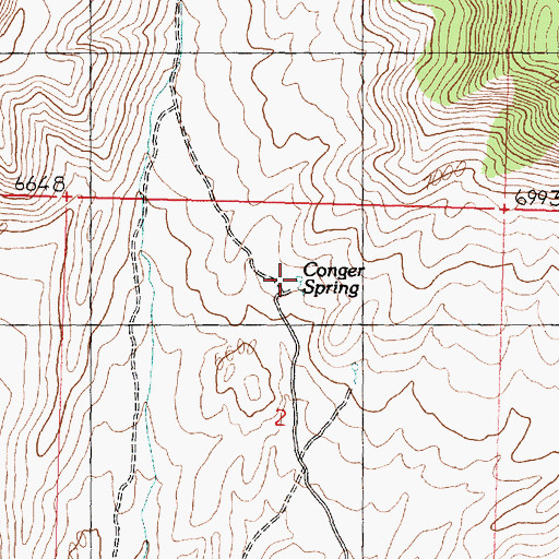 Topographic Map of Conger Spring, UT