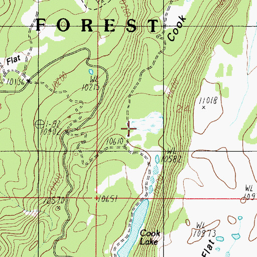 Topographic Map of Cook Pasture, UT