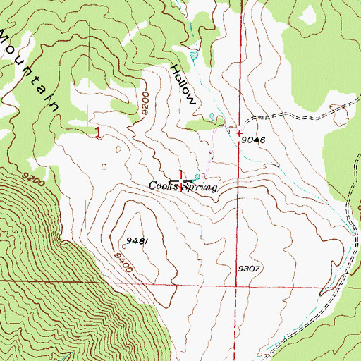 Topographic Map of Cooks Spring, UT