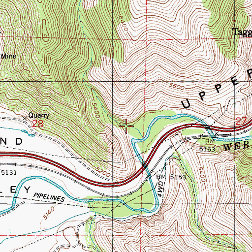 Topographic Map of Cooper Gulch, UT