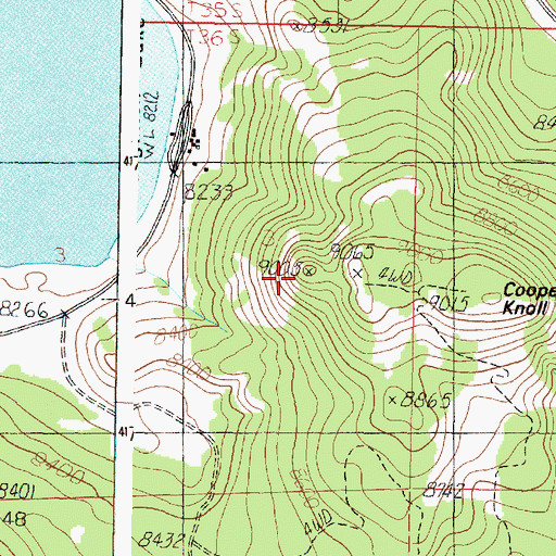 Topographic Map of Cooper Knoll, UT