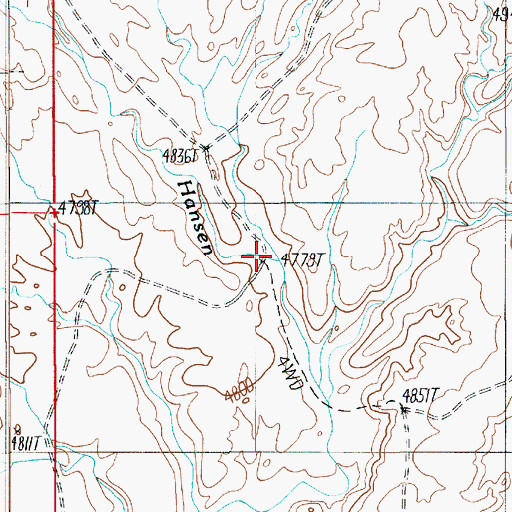 Topographic Map of Copper Creek, UT