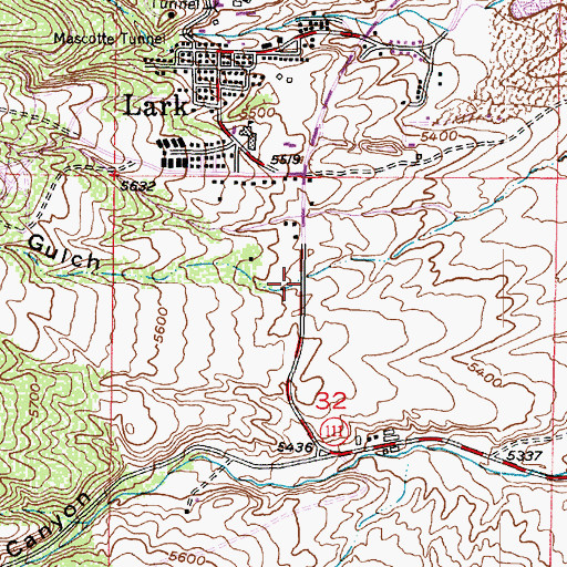 Topographic Map of Copper Gulch, UT