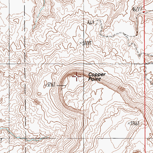 Topographic Map of Copper Point, UT