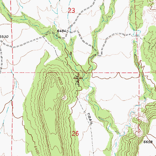 Topographic Map of Cordingly Canyon, UT