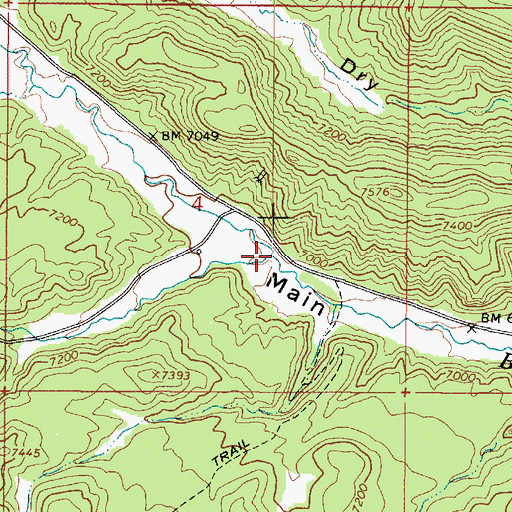 Topographic Map of Corn Creek, UT