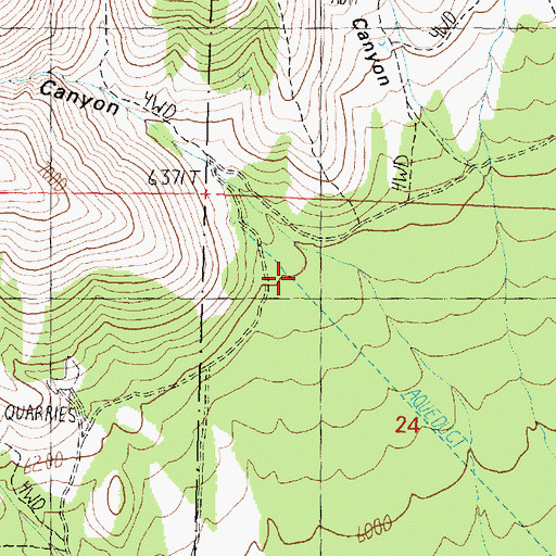 Topographic Map of Corner Creek Canyon, UT
