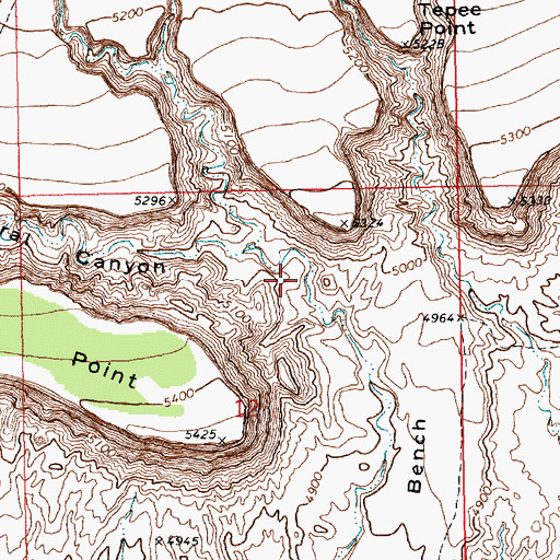 Topographic Map of Corral Canyon, UT