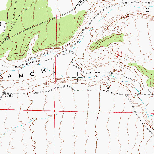Topographic Map of Corral Canyon, UT