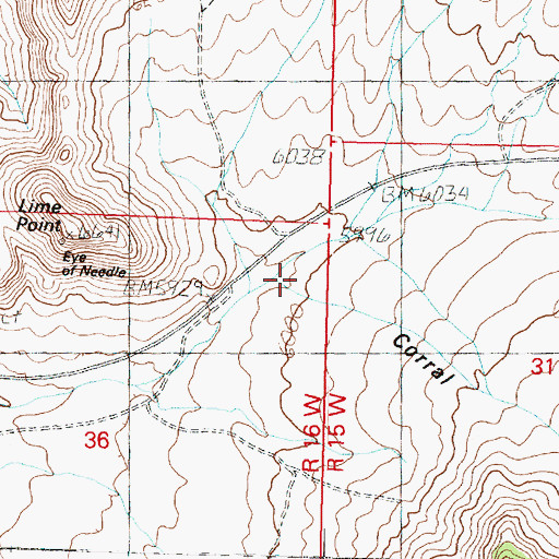 Topographic Map of Corral Canyon, UT