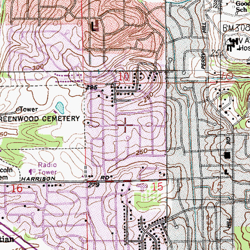 Topographic Map of Mayfair, AL