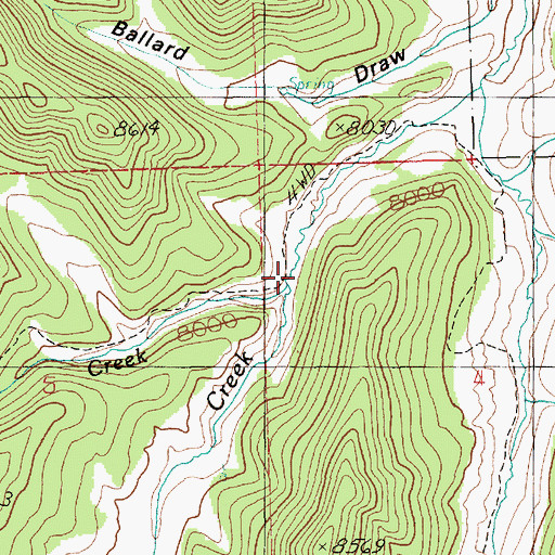 Topographic Map of Corral Creek, UT
