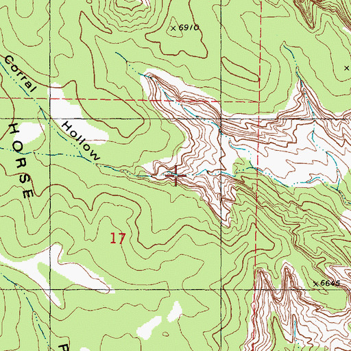 Topographic Map of Corral Hollow, UT