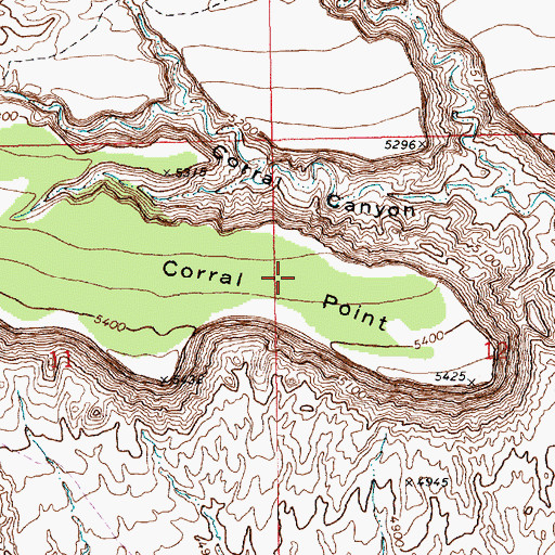 Topographic Map of Corral Point, UT