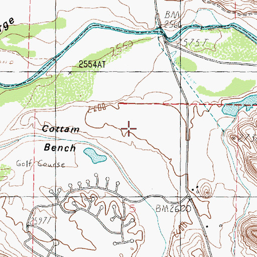 Topographic Map of Cottam Bench, UT