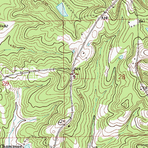 Topographic Map of McCants School (historical), AL