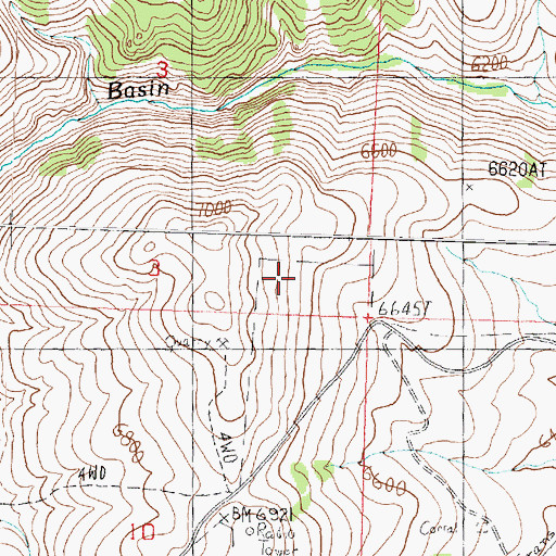 Topographic Map of Cotton Thomas Basin, UT
