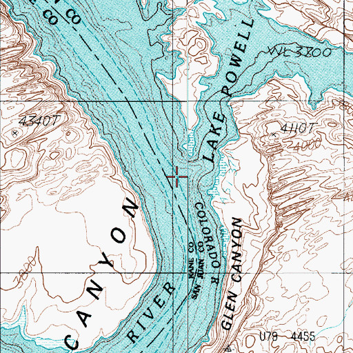 Topographic Map of Cottonwood Canyon, UT