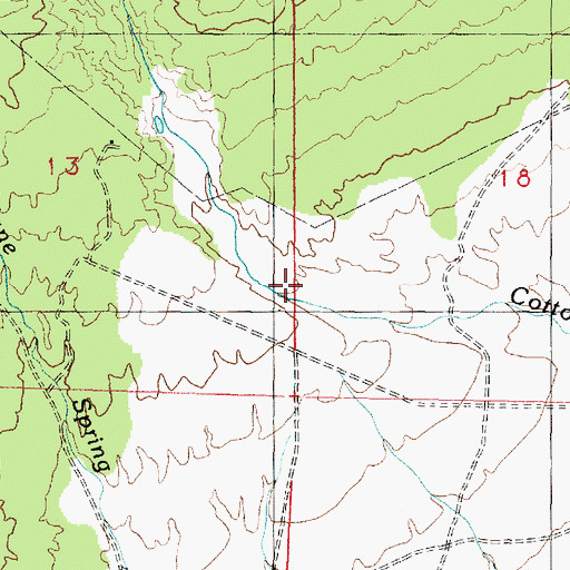 Topographic Map of Cottonwood Canyon, UT