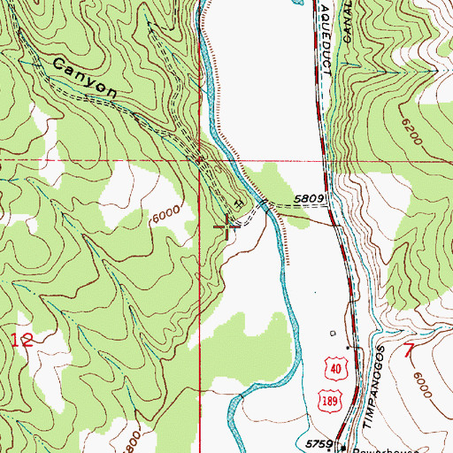 Topographic Map of Cottonwood Canyon, UT