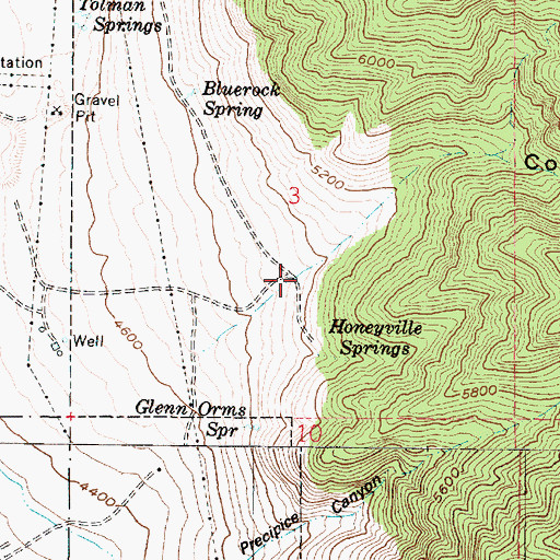 Topographic Map of Cottonwood Canyon, UT