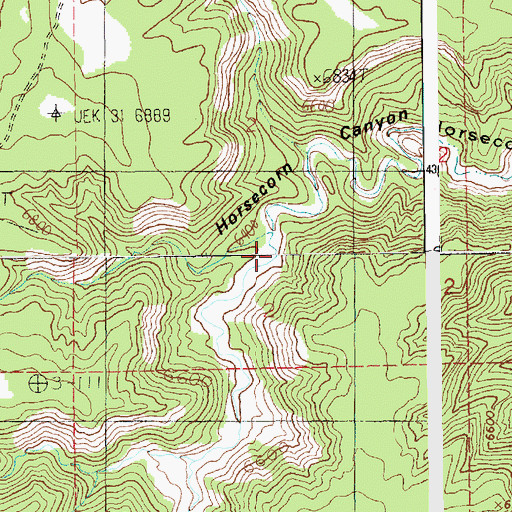 Topographic Map of Cottonwood Canyon, UT