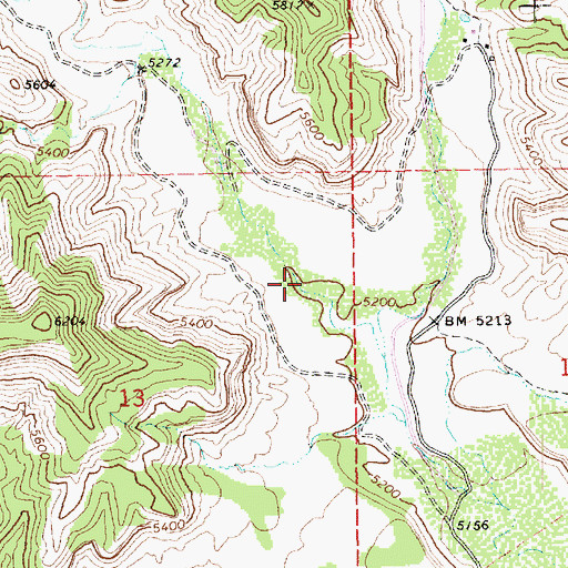 Topographic Map of Cottonwood Canyon, UT