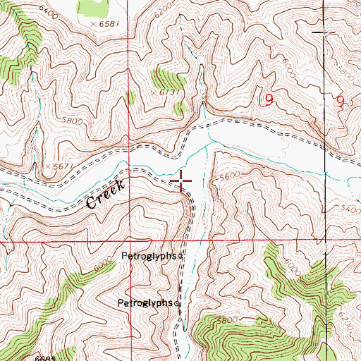 Topographic Map of Cottonwood Canyon, UT