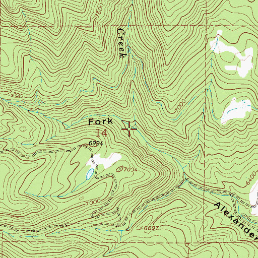 Topographic Map of Cottonwood Creek, UT