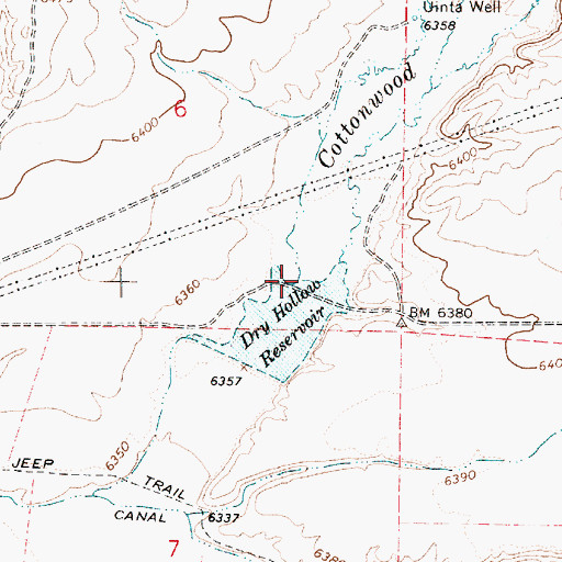Topographic Map of Cottonwood Creek, UT