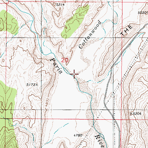 Topographic Map of Cottonwood Creek, UT