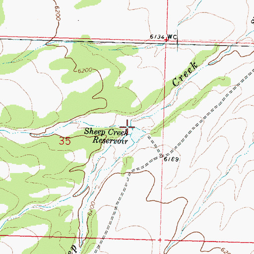 Topographic Map of Cottonwood Creek, UT