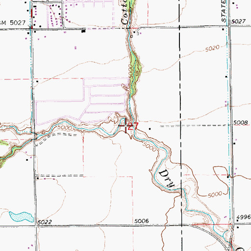 Topographic Map of Cottonwood Creek, UT