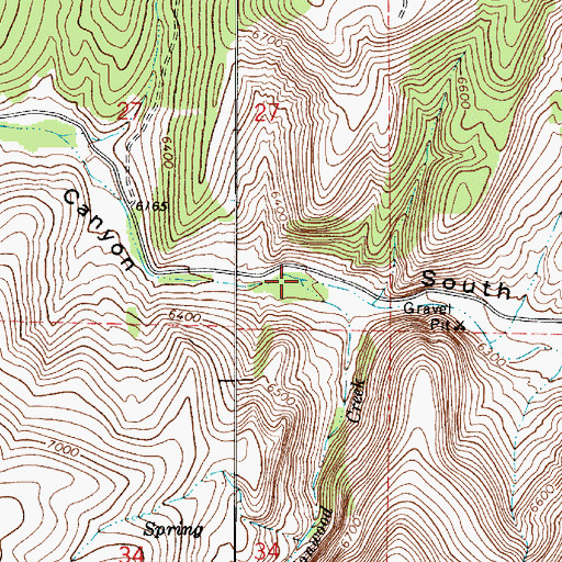 Topographic Map of Cottonwood Creek, UT