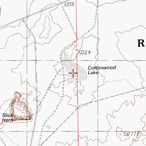 Topographic Map of Cottonwood Lake, UT