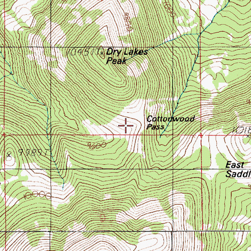 Topographic Map of Cottonwood Pass, UT