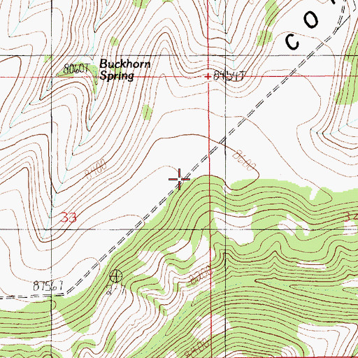 Topographic Map of Cottonwood Ridge, UT
