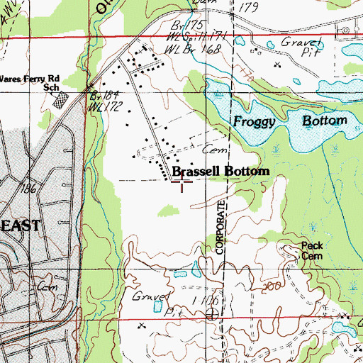 Topographic Map of McLemore School, AL
