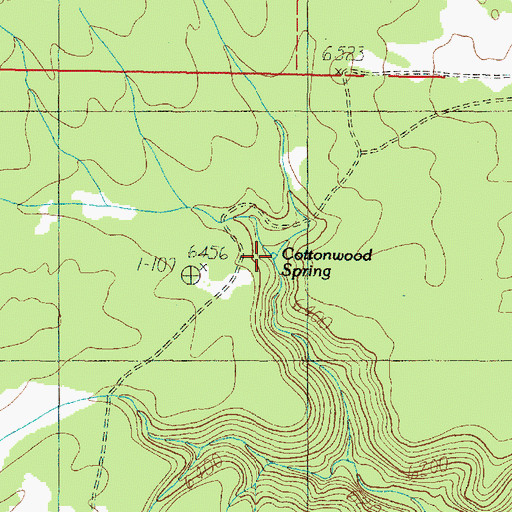 Topographic Map of Cottonwood Spring, UT