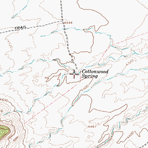 Topographic Map of Cottonwood Spring, UT