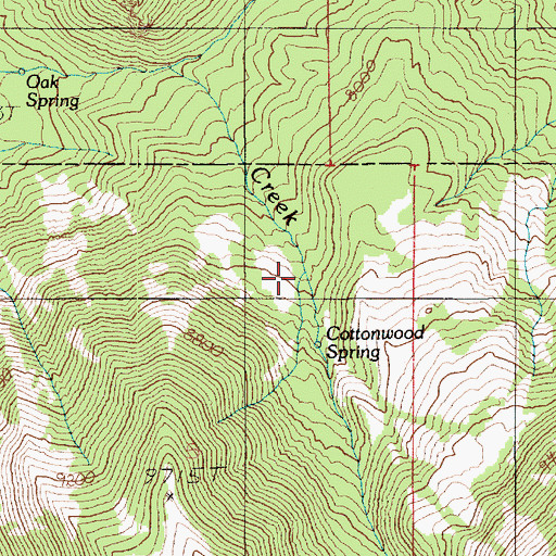 Topographic Map of Cottonwood Spring, UT